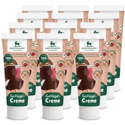 Knuffelwuff Tuben Snack Lot de 12 friandises pour chien à la dinde – Avec beaucoup de viande fraîche – Sans conservateur, sans sucre ni céréales – Idéal également pour les chiots – Fabriqué en - Publicité Knuffelwuff Tuben Snack Lot de 12 friandises pour chien à la dinde – Avec beaucoup de viande fraîche – Sans conservateur, sans sucre ni céréales – Idéal également pour les chiots – Fabriqué en - Publicité