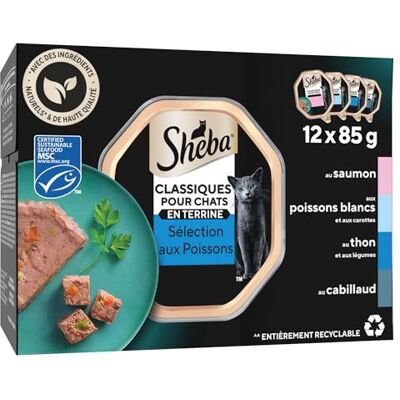 Sheba Pâté Classique pour Chats Océan 72 Barquettes - Publicité Sheba Pâté Classique pour Chats Océan 72 Barquettes - Publicité