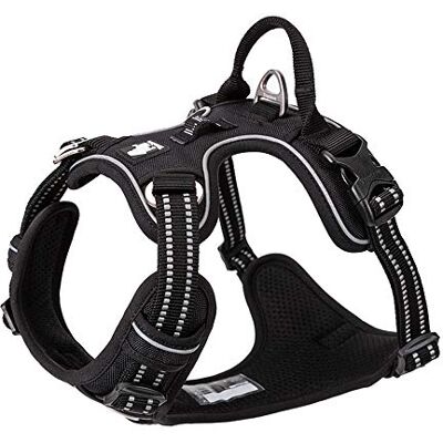 TRUE LOVE Harnais pour Chien No Pull Nylon Souple Réfléchissant Réglable pour Petit Grand Animal Domestique TLH56512(S, Noir) - Publicité TRUE LOVE Harnais pour Chien No Pull Nylon Souple Réfléchissant Réglable pour Petit Grand Animal Domestique TLH56512(S, Noir) - Publicité