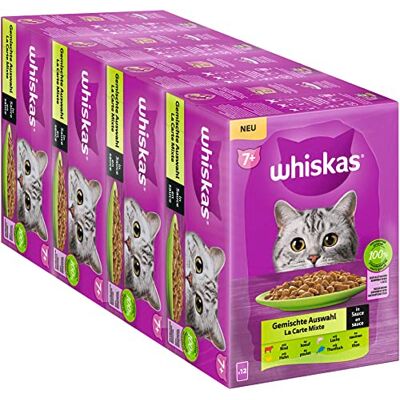 Nourriture humide pour chats seniors Whiskas en sauce - Sélection mixte 7+ 4 x 12 x 85 g - Publicité Nourriture humide pour chats seniors Whiskas en sauce - Sélection mixte 7+ 4 x 12 x 85 g - Publicité