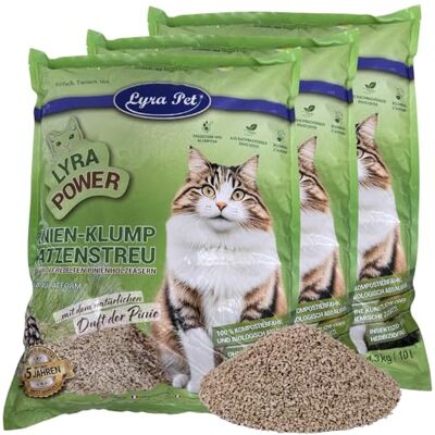 Lyra Pet ® 3 x 10 litres Lyra Power Litière agglomérante pour Chat au pin Fibres de pin – Litière agglomérante, absorption 210 %, adaptée aux chats sensibles, pour bacs à litière, peu poussiéreuse - Publicité Lyra Pet ® 3 x 10 litres Lyra Power Litière agglomérante pour Chat au pin Fibres de pin – Litière agglomérante, absorption 210 %, adaptée aux chats sensibles, pour bacs à litière, peu poussiéreuse - Publicité