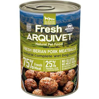 Arquivet Boulettes de porc ibérique fraîches - Nourriture pour chiens - Publicité Arquivet Boulettes de porc ibérique fraîches - Nourriture pour chiens - Publicité