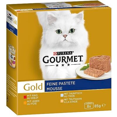 Gourmet Gold Lot de 12 boîtes de 8 boîtes de 85 g de Nourriture Humide pour Chat - Publicité Gourmet Gold Lot de 12 boîtes de 8 boîtes de 85 g de Nourriture Humide pour Chat - Publicité