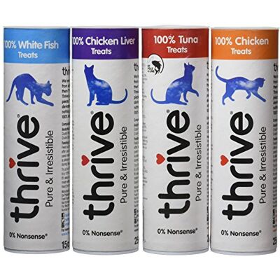 Thrive - Cat Treats - Assorti - Pack de 4 - Cat Treats - Publicité Thrive - Cat Treats - Assorti - Pack de 4 - Cat Treats - Publicité