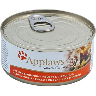 Applaws pâtée pour Chat Étain Poulet sur la Poitrine et Citrouille 24 x 156 g 3744 G - Publicité Applaws pâtée pour Chat Étain Poulet sur la Poitrine et Citrouille 24 x 156 g 3744 G - Publicité