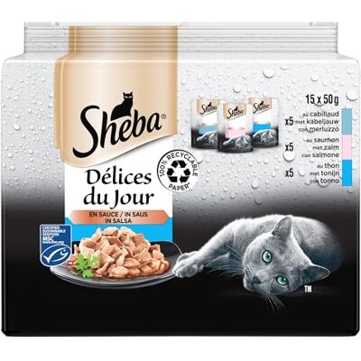 Sheba - Cat Délice du Jour Selezione del Mare - Fruits de mer - Alimentation pour chats - Publicité Sheba - Cat Délice du Jour Selezione del Mare - Fruits de mer - Alimentation pour chats - Publicité