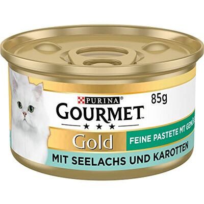 Gourmet PURINA Gold 12 Paquets de 185 g boîtes de pâtée pour Chats Nourriture Humide pour Chats Différentes variétés - Publicité Gourmet PURINA Gold 12 Paquets de 185 g boîtes de pâtée pour Chats Nourriture Humide pour Chats Différentes variétés - Publicité