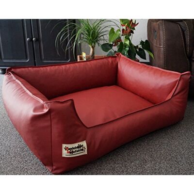Hundebettenmanufaktur 50 cm X 40 cm panier de chien Similpelle cuir synthétique rouge brique - Publicité Hundebettenmanufaktur 50 cm X 40 cm panier de chien Similpelle cuir synthétique rouge brique - Publicité
