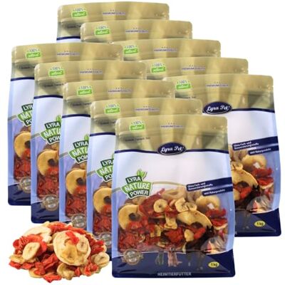 Lyra Pet ® 10 kg mélange Fruits & légumes séchés – Bananes Pommes & Carottes Riche en vitamines & fibres Aliment simple pour oiseaux, rongeurs, chevaux & reptiles Complément naturel - Publicité Lyra Pet ® 10 kg mélange Fruits & légumes séchés – Bananes Pommes & Carottes Riche en vitamines & fibres Aliment simple pour oiseaux, rongeurs, chevaux & reptiles Complément naturel - Publicité