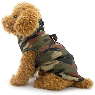 smalllee_lucky_store BFL080-M Veste Harnais matelassée Souple pour Petit Chien, Motif Camouflage Vert, Taille M - Publicité smalllee_lucky_store BFL080-M Veste Harnais matelassée Souple pour Petit Chien, Motif Camouflage Vert, Taille M - Publicité