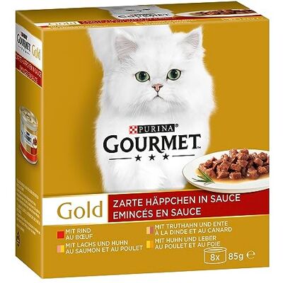 Gourmet Gold Les Noisettes 8 X 85 g Sachets Repas pour Chat Adulte Lot de 12 - Publicité Gourmet Gold Les Noisettes 8 X 85 g Sachets Repas pour Chat Adulte Lot de 12 - Publicité