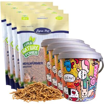 Lyra Pet ® 4 x 10 L vers de Farine séchés + Seau Design de 10 L Qualité premium – aliment riche en protéines – source d’énergie – vitamines & minéraux –oiseaux sauvages, rongeurs & reptiles - Publicité Lyra Pet ® 4 x 10 L vers de Farine séchés + Seau Design de 10 L Qualité premium – aliment riche en protéines – source d’énergie – vitamines & minéraux –oiseaux sauvages, rongeurs & reptiles - Publicité