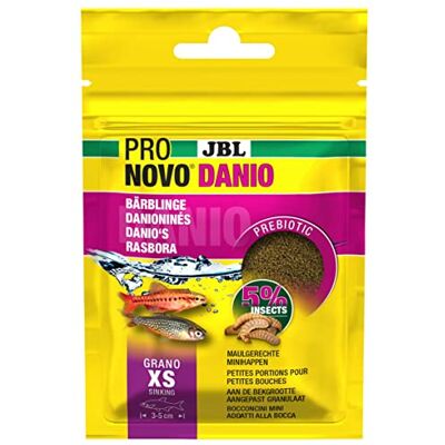 JBL PRONOVO DANIO GRANO, Aliment de Base pour les Barbus et petits Danios de 3-5 cm, Granulés pour Poissons, taille XS, 20 ml - Publicité JBL PRONOVO DANIO GRANO, Aliment de Base pour les Barbus et petits Danios de 3-5 cm, Granulés pour Poissons, taille XS, 20 ml - Publicité