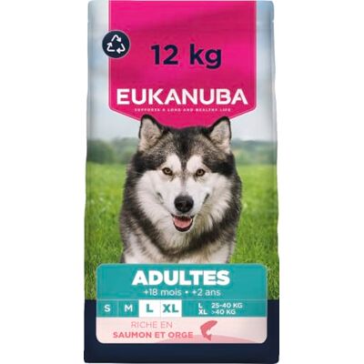 Eukanuba Life Care Chien Grande Race Saumon Orge 12 kg Nourriture sèche de qualité supérieure pour chiens adultes - Publicité Eukanuba Life Care Chien Grande Race Saumon Orge 12 kg Nourriture sèche de qualité supérieure pour chiens adultes - Publicité