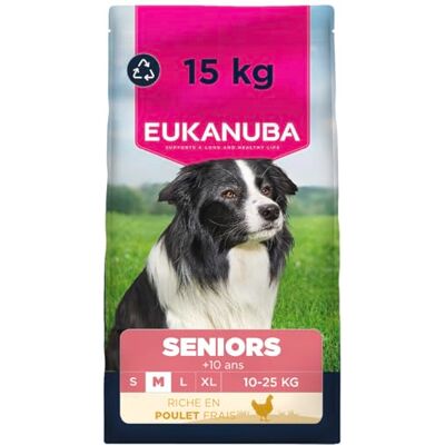 Eukanuba Life Care Chien Senior Moyenne Race Poulet 15 kg - Publicité Eukanuba Life Care Chien Senior Moyenne Race Poulet 15 kg - Publicité