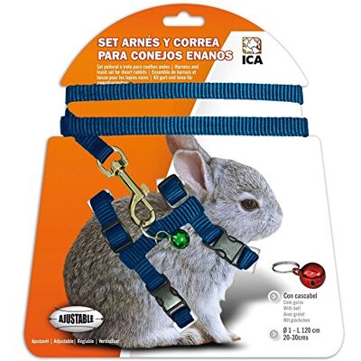Ensemble harnais et laisse pour lapins nains - Bleu - Publicité Ensemble harnais et laisse pour lapins nains - Bleu - Publicité