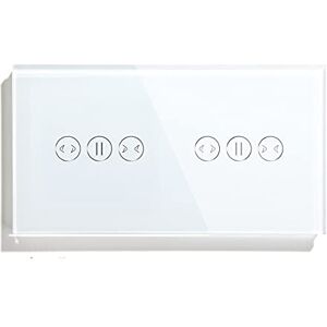 YGLONG Interrupteur Volet Roulant WiFi Rideau 157mm Light Rideau Commutateur Blanc Black Golden Crystal Class Interrupteur du Panneau Travail Interrupteur Module Volet Roulant (Color : White 1 Piece) - Publicité YGLONG Interrupteur Volet Roulant WiFi Rideau 157mm Light Rideau Commutateur Blanc Black Golden Crystal Class Interrupteur du Panneau Travail Interrupteur Module Volet Roulant (Color : White 1 Piece) - Publicité