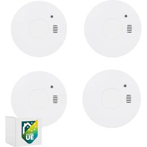 Smartwares Lot de 4 détecteurs de fumée Piles 5 Ans remplaçables Détection Rapide et fiable 85 DB FSM-11754 - Publicité Smartwares Lot de 4 détecteurs de fumée Piles 5 Ans remplaçables Détection Rapide et fiable 85 DB FSM-11754 - Publicité