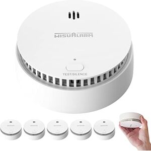 WISUALARM Détecteur de fumée pour la Maison, Batterie de 10 Ans, Alarme Incendie avec Bouton Test/Silence, détecteur de fumée certifié par TUV Conforme à la Norme EN14604 (5 pièces) - Publicité WISUALARM Détecteur de fumée pour la Maison, Batterie de 10 Ans, Alarme Incendie avec Bouton Test/Silence, détecteur de fumée certifié par TUV Conforme à la Norme EN14604 (5 pièces) - Publicité