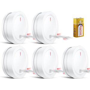 Verfupet Detecteur De Fumée 10 Ans, Alarme Incendie DéTecteur Fumée, Certifié En14604:2005, Détecteur De Fumée Alarme Opportune, Son ≥85 DB, Durabilité Smoke Detector à Piles DC 9 V 5 Pièce - Publicité Verfupet Detecteur De Fumée 10 Ans, Alarme Incendie DéTecteur Fumée, Certifié En14604:2005, Détecteur De Fumée Alarme Opportune, Son ≥85 DB, Durabilité Smoke Detector à Piles DC 9 V 5 Pièce - Publicité