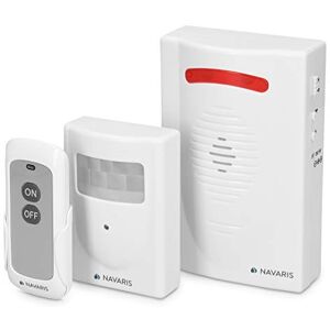 Navaris Alarme Détecteur de Mouvement Sans Fil Système Sécurité Infrarouge avec Sirène pour Extérieur Garage Jardin Kit avec Télécommande - Publicité Navaris Alarme Détecteur de Mouvement Sans Fil Système Sécurité Infrarouge avec Sirène pour Extérieur Garage Jardin Kit avec Télécommande - Publicité