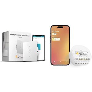 meross Interrupteur Volet Roulant Connecté, Interrupteur Rideau de Fenêtre Compatible avec HomeKit & Interrupteur Connecté, Interrupteur Module WiFi, Commutateur Mural avec Commande Vocale - Publicité