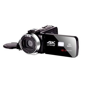 KOZWAY Caméra vidéo Caméra vidéo 4K 4 8MP Vlogging for l'enregistreur vlog WiFi Came de Nuit avec Microphone caméscope en Accumulation de caméra vidéo (Size : 128G SD Card, Color : Standard) - Publicité