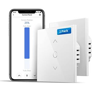 meross Interrupteur Volet Roulant Connecté (FIL NEUTRE REQUIS), 2 Interrupteurs de Rideau Compatible avec Alexa, Google Home et SmartThings, Contrôle de Pourcentage, Commande Vocale et Contrôle à Distance - Publicité meross Interrupteur Volet Roulant Connecté (FIL NEUTRE REQUIS), 2 Interrupteurs de Rideau Compatible avec Alexa, Google Home et SmartThings, Contrôle de Pourcentage, Commande Vocale et Contrôle à Distance - Publicité