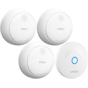 Imou Détecteur de Fumée WiFi Intelligent EN14604, Batterie 5 Ans, Sirène 85 DB, Alarme Incendie Synchronisée Via Hub Zigbee (sans WiFi), Commande Via App, Alertes à Distance, Lot de 3 (Hub Inclus) - Publicité Imou Détecteur de Fumée WiFi Intelligent EN14604, Batterie 5 Ans, Sirène 85 DB, Alarme Incendie Synchronisée Via Hub Zigbee (sans WiFi), Commande Via App, Alertes à Distance, Lot de 3 (Hub Inclus) - Publicité