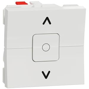 Schneider Electric Unica Interrupteur volet-Roulant 3 Touches 6A 2 Mod Blanc méca Seul NU320818 - Publicité