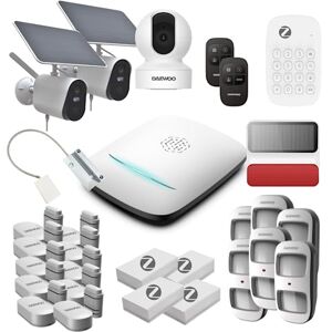 Daewoo Security PA513Z – Pack Alarme Maison sans Fil 4G & Zigbee, sans Abonnement, 3 Caméras HD + Sirène Solaire 100dB, 10 Contacteurs, 6 Détecteurs Animaux, Compatible Alexa & Google Home - Publicité Daewoo Security PA513Z – Pack Alarme Maison sans Fil 4G & Zigbee, sans Abonnement, 3 Caméras HD + Sirène Solaire 100dB, 10 Contacteurs, 6 Détecteurs Animaux, Compatible Alexa & Google Home - Publicité