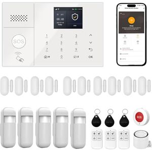 XUK Système d'Alarme Maison, Alarme Détecteurs de Mouvement, Capteurs de Porte/Fenêtre, Boutons SOS,Commande à Distance, Protection Anti-Intrusion pour Maison (24 kit Set) - Publicité XUK Système d'Alarme Maison, Alarme Détecteurs de Mouvement, Capteurs de Porte/Fenêtre, Boutons SOS,Commande à Distance, Protection Anti-Intrusion pour Maison (24 kit Set) - Publicité