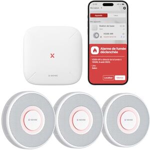 X-Sense Détecteur de Fumée Connecté avec Alertes Vocales Français et 17 Zones, Alarme Incendie Wi-FI Interconnectée avec Station de Base SBS50, XS0B-MR31 - Publicité X-Sense Détecteur de Fumée Connecté avec Alertes Vocales Français et 17 Zones, Alarme Incendie Wi-FI Interconnectée avec Station de Base SBS50, XS0B-MR31 - Publicité