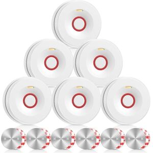 Wlikeit Détecteur de Fumée, Étecteur D'Incendie Batterie de 10 Ans, Alarme Incendie avec Montage Magnétique, Conforme à la Norme EN14604, Jeu de 6 pièces - Publicité Wlikeit Détecteur de Fumée, Étecteur D'Incendie Batterie de 10 Ans, Alarme Incendie avec Montage Magnétique, Conforme à la Norme EN14604, Jeu de 6 pièces - Publicité