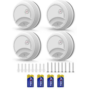 RenseCum 4 Detecteur de Fumée Norme EN14604 – Alarme Incendie 85 DB, Pile 9V Remplaçable Incluse, Avertissement Batterie Faible, sans Fausses Alertes, Fonction Test et Silence (4 pièces) - Publicité RenseCum 4 Detecteur de Fumée Norme EN14604 – Alarme Incendie 85 DB, Pile 9V Remplaçable Incluse, Avertissement Batterie Faible, sans Fausses Alertes, Fonction Test et Silence (4 pièces) - Publicité