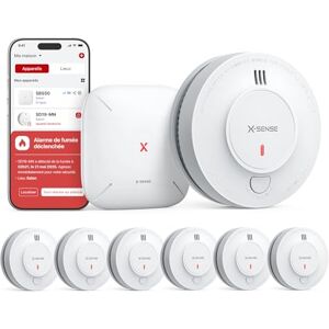 X-Sense Détecteur de Fumée Connecté, Batterie Intégrée 10 Ans avec Station de Base SBS50, Fonction avec l’Appli, Compatible avec l’Application Home Security, SD19-MN61 - Publicité X-Sense Détecteur de Fumée Connecté, Batterie Intégrée 10 Ans avec Station de Base SBS50, Fonction avec l’Appli, Compatible avec l’Application Home Security, SD19-MN61 - Publicité