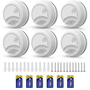 RenseCum 6 Detecteur de Fumée Norme EN14604 – Alarme Incendie 85 DB, Pile 9V Remplaçable Incluse, Avertissement Batterie Faible, sans Fausses Alertes, Fonction Test et Silence (6 pièces) - Publicité RenseCum 6 Detecteur de Fumée Norme EN14604 – Alarme Incendie 85 DB, Pile 9V Remplaçable Incluse, Avertissement Batterie Faible, sans Fausses Alertes, Fonction Test et Silence (6 pièces) - Publicité