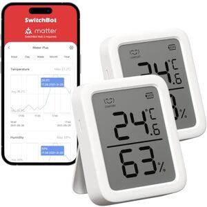 SwitchBot Thermomètre Connecté, Thermomètre Intérieur Connecté Avec Puce Suisse, Capteur de Température Connecté Contrôlé Par l’App, Thermomètre Connecté Bluetooth, Hub Requis Pour WiFi - Publicité SwitchBot Thermomètre Connecté, Thermomètre Intérieur Connecté Avec Puce Suisse, Capteur de Température Connecté Contrôlé Par l’App, Thermomètre Connecté Bluetooth, Hub Requis Pour WiFi - Publicité