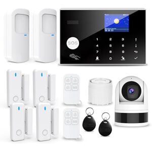 TUGARD Système d'Alarme sans Fil pour la Maison, 13 pcs GSM SMS 2G WiFi Full Burglar Alarm System, Siren Alarm with PIR, Door Window Sensor, Camera, Remote Control for Apartment, Garage, Office - Publicité TUGARD Système d'Alarme sans Fil pour la Maison, 13 pcs GSM SMS 2G WiFi Full Burglar Alarm System, Siren Alarm with PIR, Door Window Sensor, Camera, Remote Control for Apartment, Garage, Office - Publicité