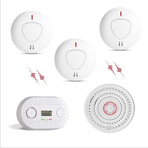 Firexo Alarme de Fumée (x3), de Chaleur (x1) et de Monoxyde de Carbone (x1) Interconnectée Détecteur d'Incendie avec 10 Ans d'Autonomie Alarme Maison Idéal de Cuisine, Magasin, Bureau et Maison - Publicité Firexo Alarme de Fumée (x3), de Chaleur (x1) et de Monoxyde de Carbone (x1) Interconnectée Détecteur d'Incendie avec 10 Ans d'Autonomie Alarme Maison Idéal de Cuisine, Magasin, Bureau et Maison - Publicité