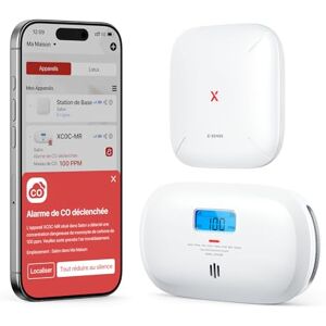 X-Sense Détecteur de Monoxyde de Carbone Connecté, Détecteur de CO avec SBS50 Station de Base, Compatible avec l'Appli Home Security, XC0C-MR11 - Publicité X-Sense Détecteur de Monoxyde de Carbone Connecté, Détecteur de CO avec SBS50 Station de Base, Compatible avec l'Appli Home Security, XC0C-MR11 - Publicité
