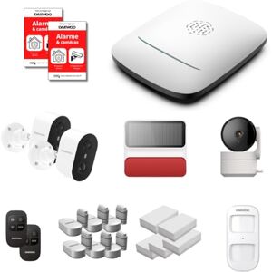 Daewoo Pack Alarme Maison sans Fil Elite (Defense+) Centrale PA501Z Kit Comprenant 15 Accessoires + 2 Caméras autonomes Extérieure & 1 Intérieure Passerelle Zigbee WiFi/GSM sans Abonnement - Publicité Daewoo Pack Alarme Maison sans Fil Elite (Defense+) Centrale PA501Z Kit Comprenant 15 Accessoires + 2 Caméras autonomes Extérieure & 1 Intérieure Passerelle Zigbee WiFi/GSM sans Abonnement - Publicité