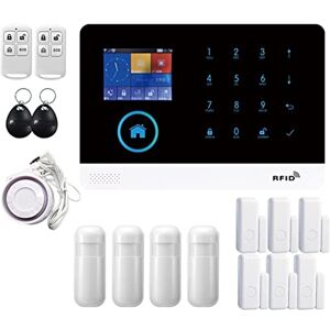 MINING YS PG-103 4G GSM système d'alarme sans fil Tuya APP for alarme de sécurité à domicile capteur PIR capteur de porte Kit de maison intelligente Pour villa, entrepôt(Set-E) - Publicité MINING YS PG-103 4G GSM système d'alarme sans fil Tuya APP for alarme de sécurité à domicile capteur PIR capteur de porte Kit de maison intelligente Pour villa, entrepôt(Set-E) - Publicité