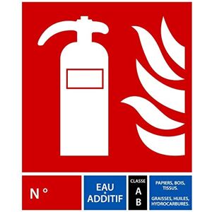 Supstick Panneau PVC 5mm 15x20cm Extincteur Eau + Additif Incendie - Publicité Supstick Panneau PVC 5mm 15x20cm Extincteur Eau + Additif Incendie - Publicité