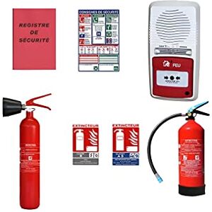 LIFEBOX JOD1 Pack de Sécurité Alarme et Incendie ERP Déclencheur Manuel Rouge, Extincteur 6l AB et Extincteur CO2 2kg Panneaux Signalétiques Kit Anti-Feu Idéal pour Commerce et Maison - Publicité LIFEBOX JOD1 Pack de Sécurité Alarme et Incendie ERP Déclencheur Manuel Rouge, Extincteur 6l AB et Extincteur CO2 2kg Panneaux Signalétiques Kit Anti-Feu Idéal pour Commerce et Maison - Publicité