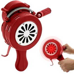 BYZESTY Sirène Manuelle, 110 DB Alarme à Manivelle Portable, Sirène Alarme, Alliage d'aluminium, Klaxon de Raid Aérien à Commande Manuelle pour Alarme, Incendie, Hôtel, Station, Service Garde Côtes (Rouge) - Publicité BYZESTY Sirène Manuelle, 110 DB Alarme à Manivelle Portable, Sirène Alarme, Alliage d'aluminium, Klaxon de Raid Aérien à Commande Manuelle pour Alarme, Incendie, Hôtel, Station, Service Garde Côtes (Rouge) - Publicité