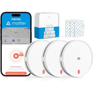 meross Matter Détecteur de Fumée Connecté, Alarme Incendie Intelligente Wi-FI avec Double capteur Optique, Détecteur Fumée avec Alerte APP, Maillage 0,8 mm, 33 mm, avec Hub MSH450, 3 Pièces - Publicité meross Matter Détecteur de Fumée Connecté, Alarme Incendie Intelligente Wi-FI avec Double capteur Optique, Détecteur Fumée avec Alerte APP, Maillage 0,8 mm, 33 mm, avec Hub MSH450, 3 Pièces - Publicité