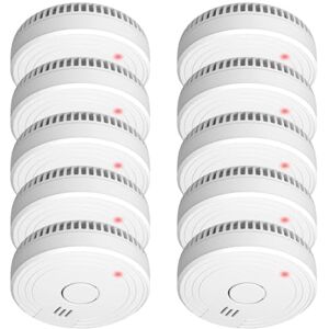 Elro 10-Pack FS1801 Détecteur de fumée Capteur 10 Ans Conforme à la Norme européenne EN14604 Blanc 10 pièces - Publicité Elro 10-Pack FS1801 Détecteur de fumée Capteur 10 Ans Conforme à la Norme européenne EN14604 Blanc 10 pièces - Publicité