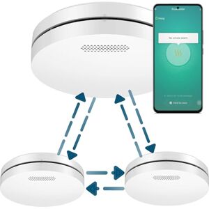 Aroha Smart Connect & Link Détecteur de Fumée Interconnecté WiFi Batterie de 10 Ans Alarme Incendie Connecté avec Smart Life & Tuya 3 pièces - Publicité Aroha Smart Connect & Link Détecteur de Fumée Interconnecté WiFi Batterie de 10 Ans Alarme Incendie Connecté avec Smart Life & Tuya 3 pièces - Publicité