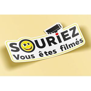 SC ® Sticker/Autocollant Souriez vous êtes filmés (10 cm) Caméra Vidéo-Surveillance Fabrication Française - Publicité SC ® Sticker/Autocollant Souriez vous êtes filmés (10 cm) Caméra Vidéo-Surveillance Fabrication Française - Publicité
